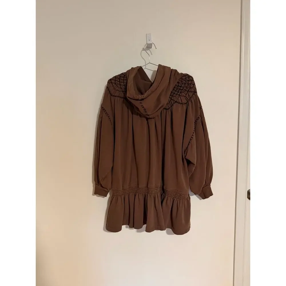 Free People Marty Smocked Mini Dress / Tunic, NWOT, Size M